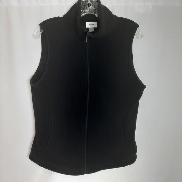 5 For $20.00 Old Navy Fleece Vest with Two Side Pockets, Black, Soft, Outdoors - Picture 1 of 4